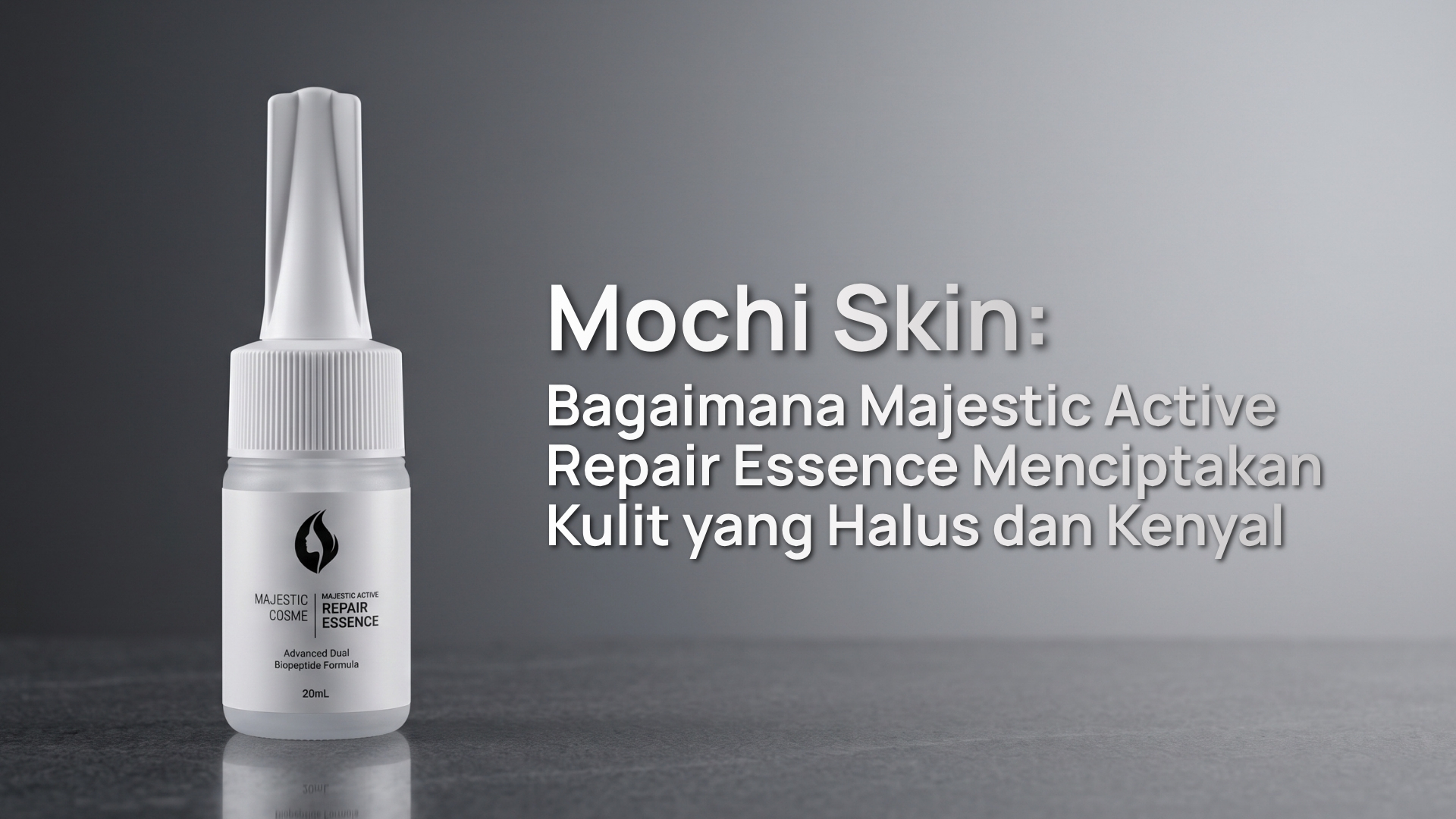 Majestic Active Repair Essence untuk membantu mewujudkan Mochi Skin dengan tekstur kulit lebih halus, tampak bersih, dan terasa kenyal