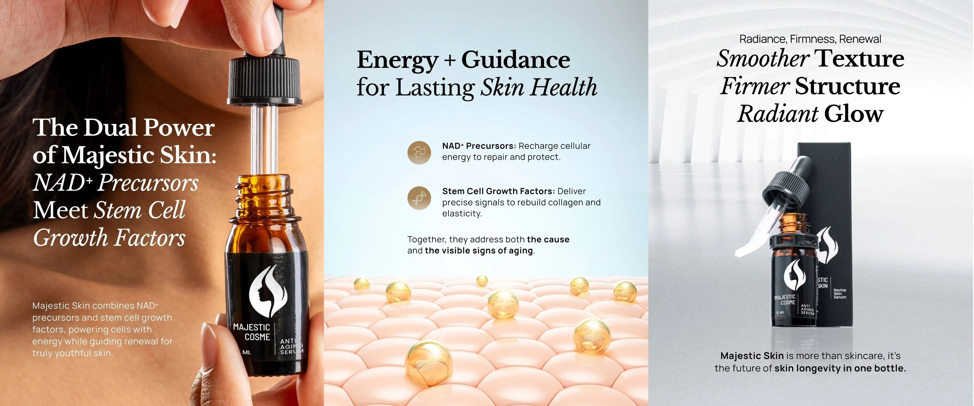 The Dual Power of Majestic Skin: NAD⁺ Precursors Meet Stem Cell Growth Factors.