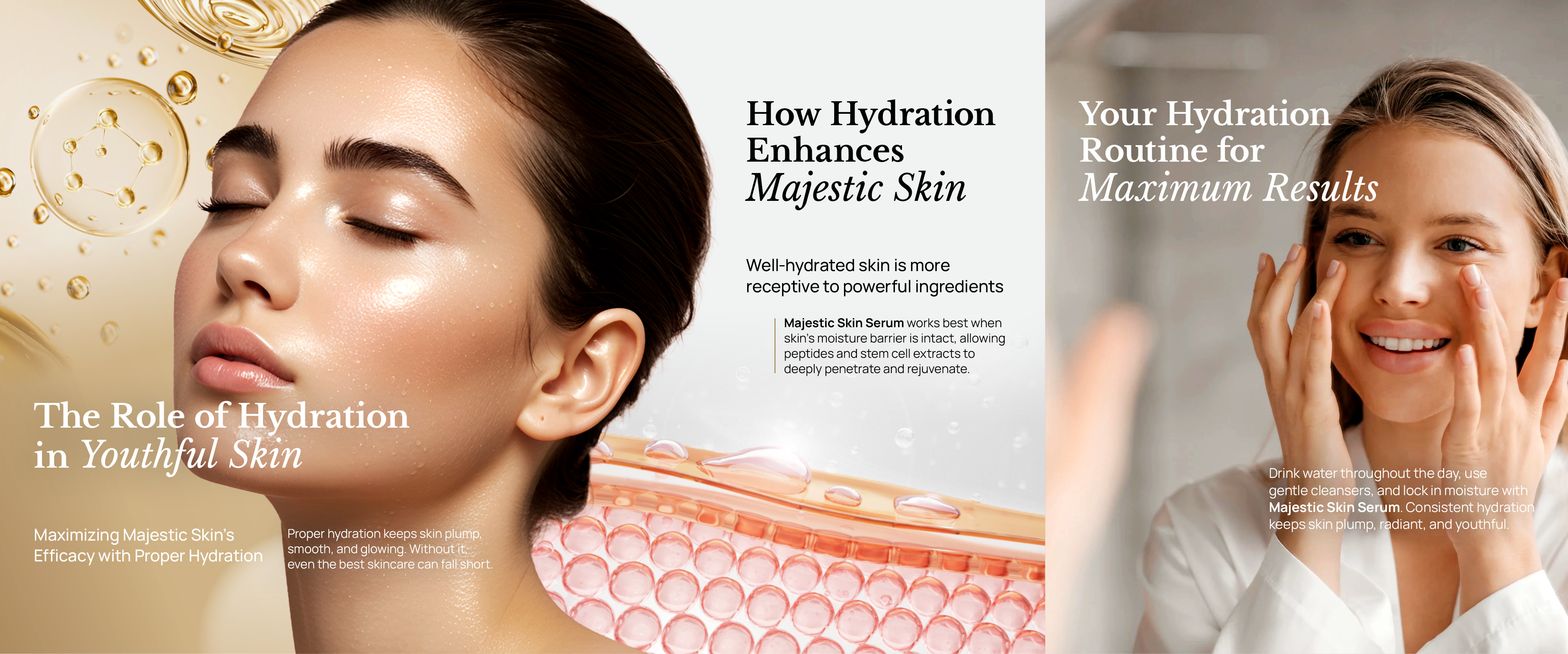 The Role of Hydration in Youthful Skin: Maximizing Majestic Skin's Efficacy with Proper Hydration
