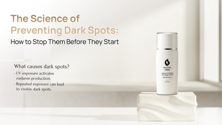 Majestic Day Repair daily UV protection cream to help prevent dark spots and hyperpigmentation