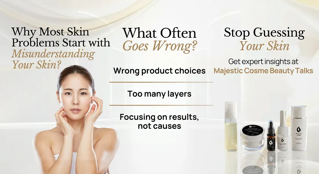 Why most skin problems start with misunderstanding your skin explained by Majestic Cosme experts