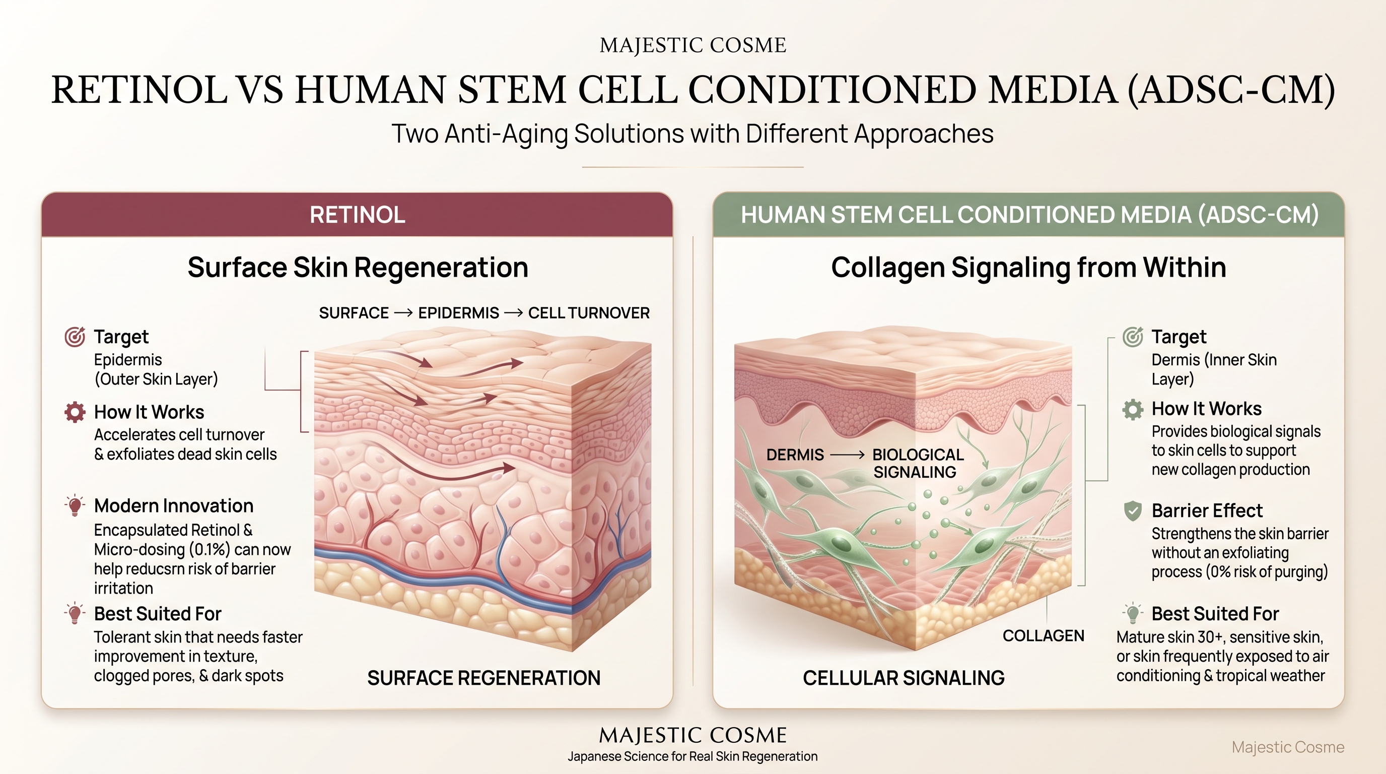 Human Stem Cell Conditioned Media (ADSC-CM) vs Retinol: Which Is Better for Your Skin Barrier After Age 30?