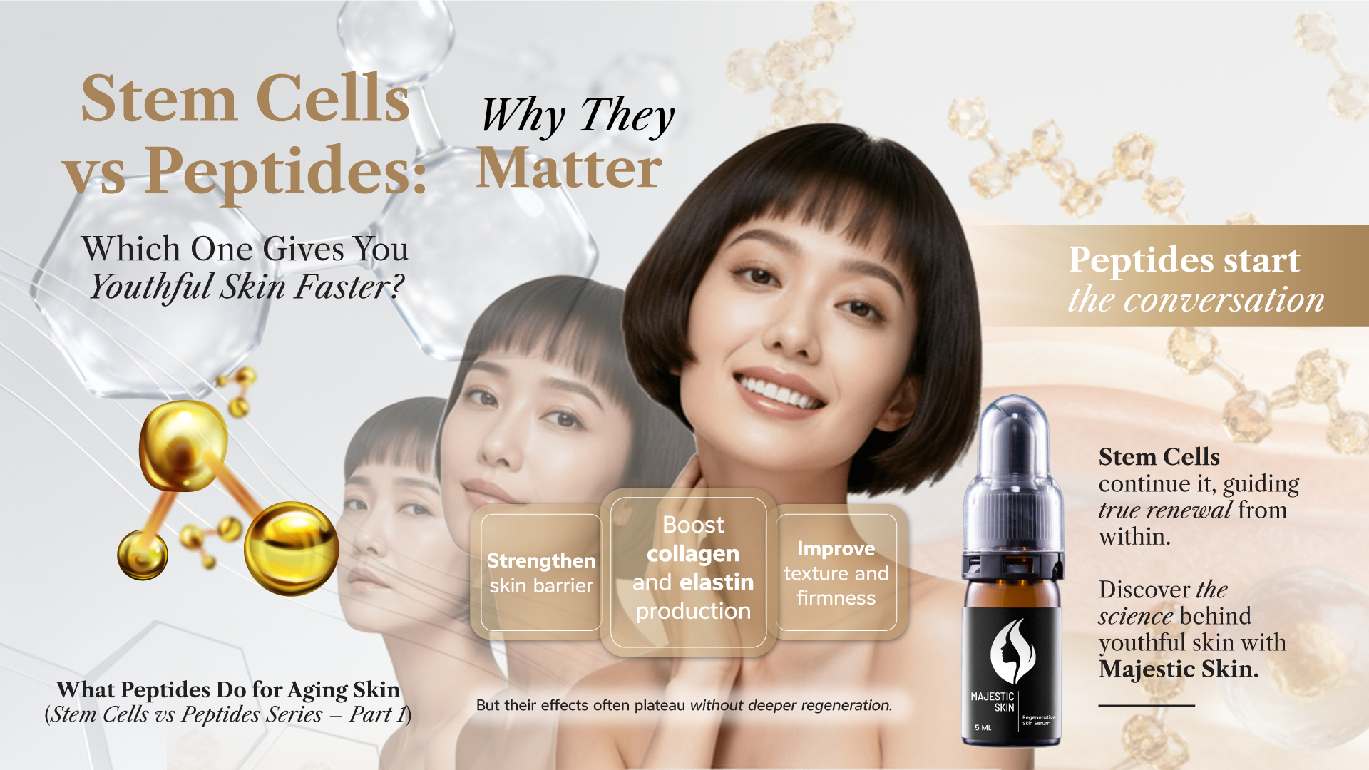 Scientific comparison of peptide molecules and their anti-aging effects on skin firmness and wrinkles