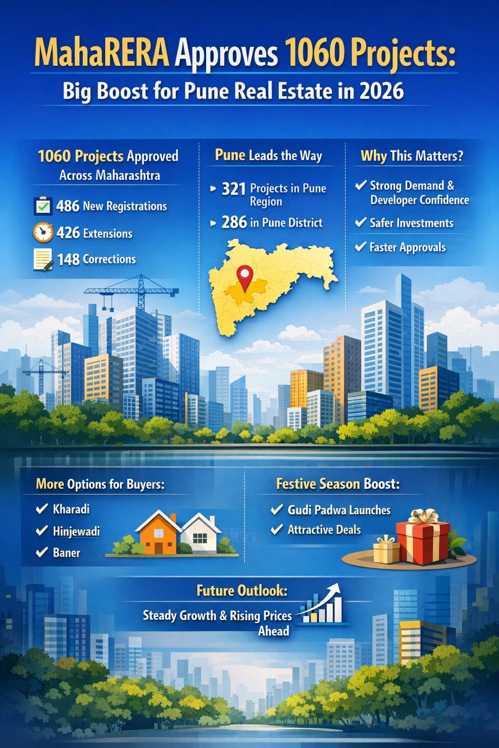 MahaRERA Approves 1060 Projects: Big Boost for Pune Real Estate in 2026