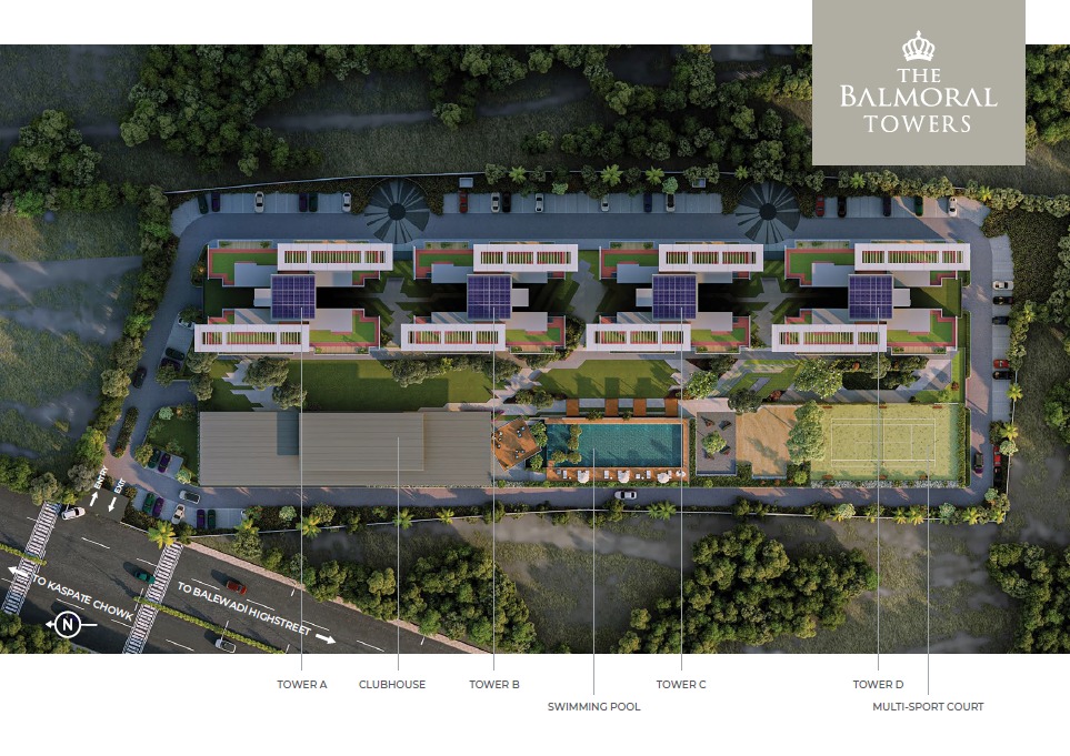Balmoral Tower by Kasturi  Balewadi project view 4 - Official site construction update or visual rendering