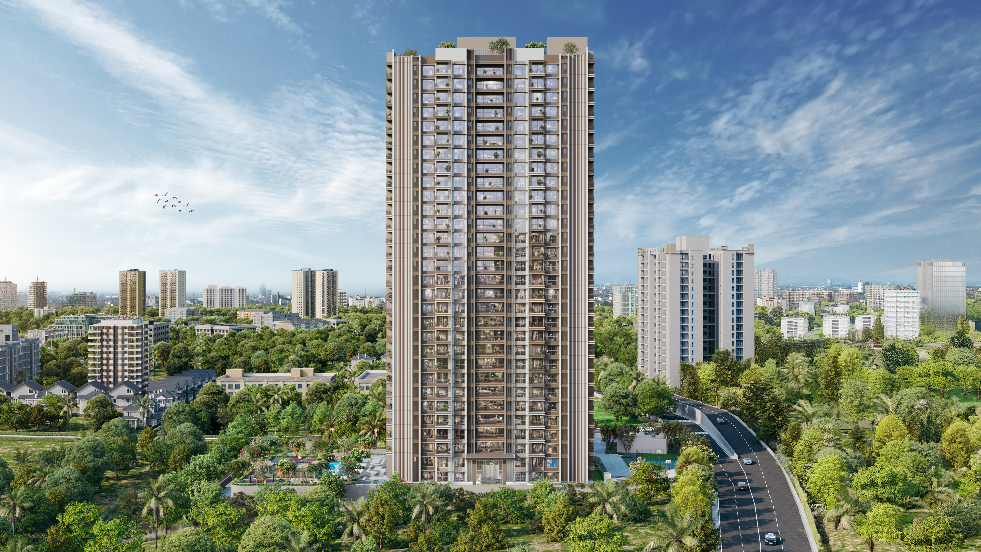 Raheja Aurum by Raheja Developers  NIBM, Pune project view 5 - Official site construction update or visual rendering