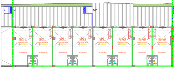 Raheja Galaxy Highstreet by Raheja Group  NIBM, Pune Retail Showrooms configuration floor plan layout showing carpet area of 900 Sq.Ft
