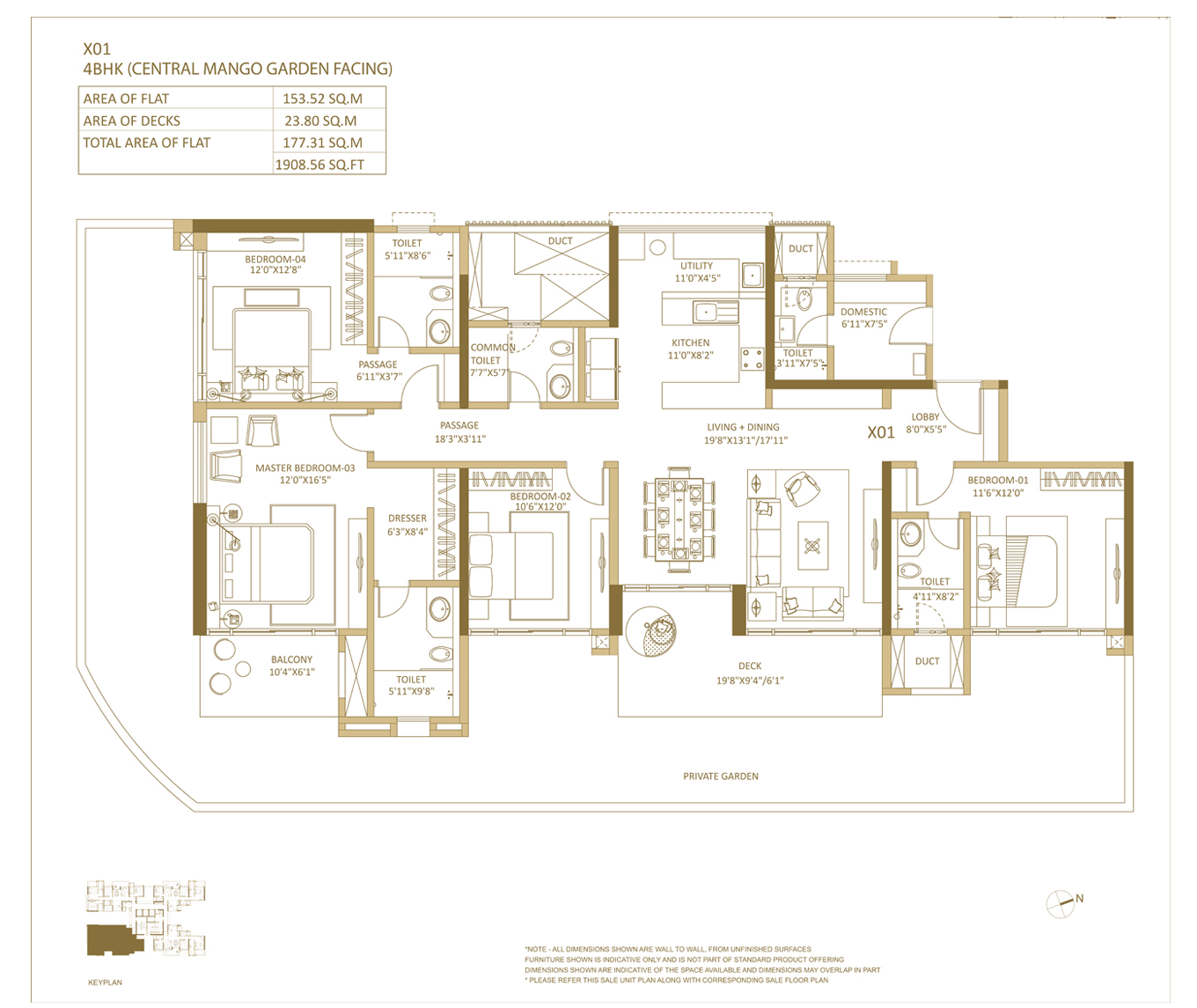 Shapoorji SP Wildernest by Shapoorji Pallonji Group Hadapsar Annexe, Pune - 4 BHK Floor Plan Shapoorji SP Wildernest by Shapoorji Pallonji Group Hadapsar Annexe, Pune 4 BHK configuration floor plan layout showing carpet area of 1910 sq.ft.