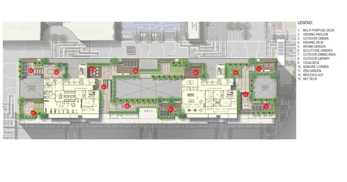 Kumar Prism Towers by Kumar World (Kumar Prism Realty LLP) New Launch Mundhwa–Magarpatta Road 3 BHK configuration floor plan layout showing carpet area of 1335 - 1358 Sq.Ft.