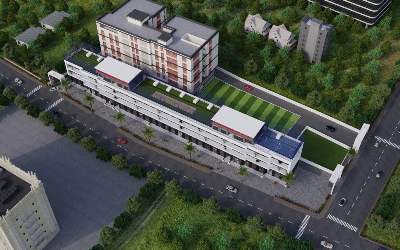Undri Business Arcade by Maestro Undri Project View 1 Undri Business Arcade by Maestro Undri project view 1 - Official site construction update or visual rendering