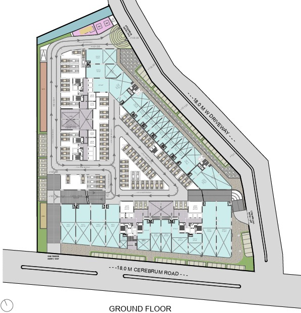 Pristine Amore by Pristine Group New Launch Kalyani Nagar, Pune Limited 54 Premium Retail Shops configuration floor plan layout showing carpet area of 552 – 3223 Sq.ft