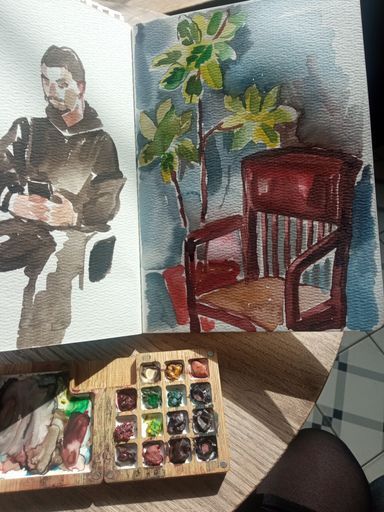 Sketching and coffee  meeting main image