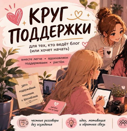 Круг поддержки для тех, кто ведёт блог (или давно хочет начать) meeting main image