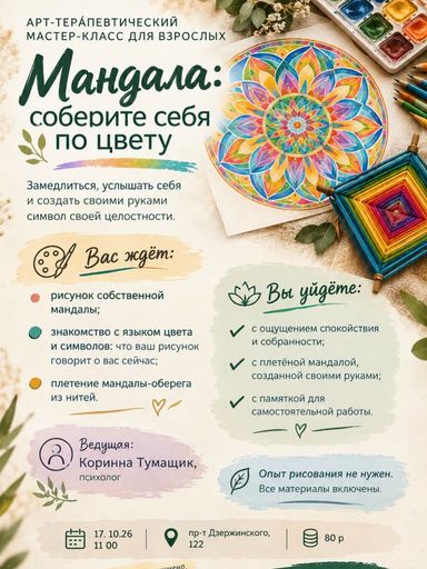 Мастер класс -плетение мандалы meeting main image
