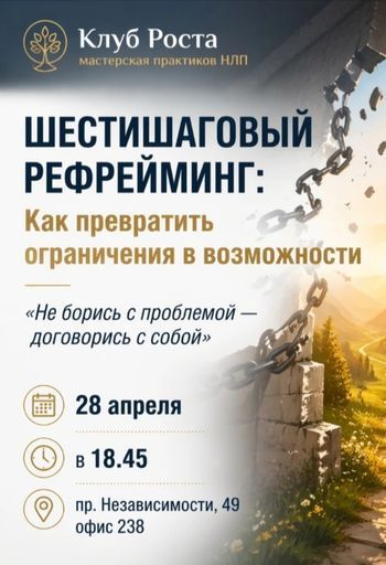 Шестишаговый Рефрейминг: Как превратить ограничения в возможности meeting main image