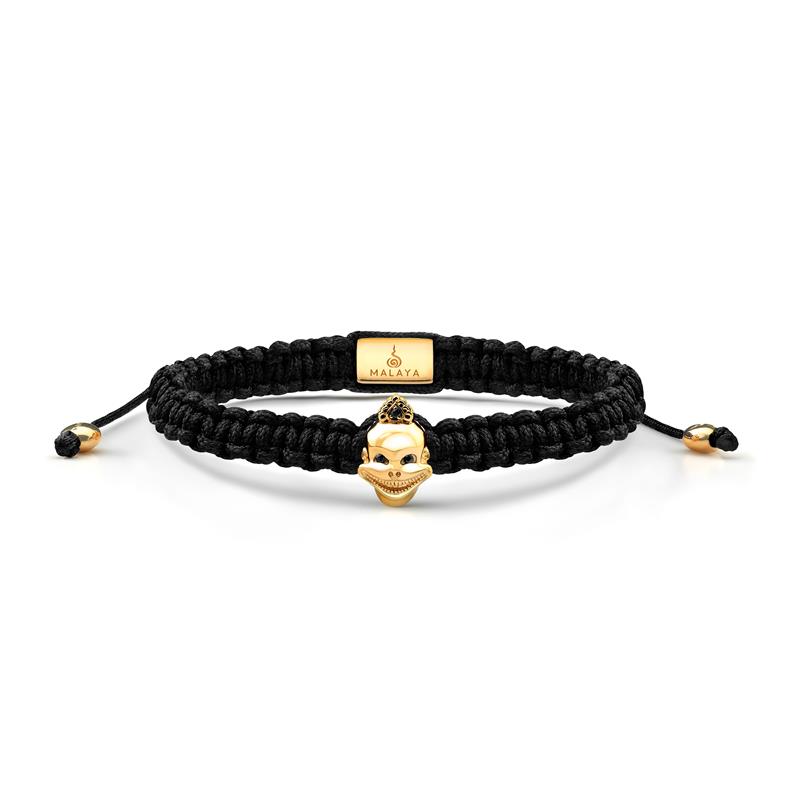 One Laughing Skull Macrame Bracelet