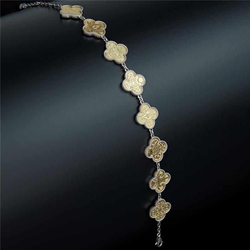 Eight Auspicious Symbols Bracelet, Silver, Gold plating 14.5g — view 3
