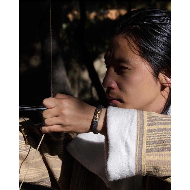 Vajra Clasp Bracelet, Two Tone Noir
