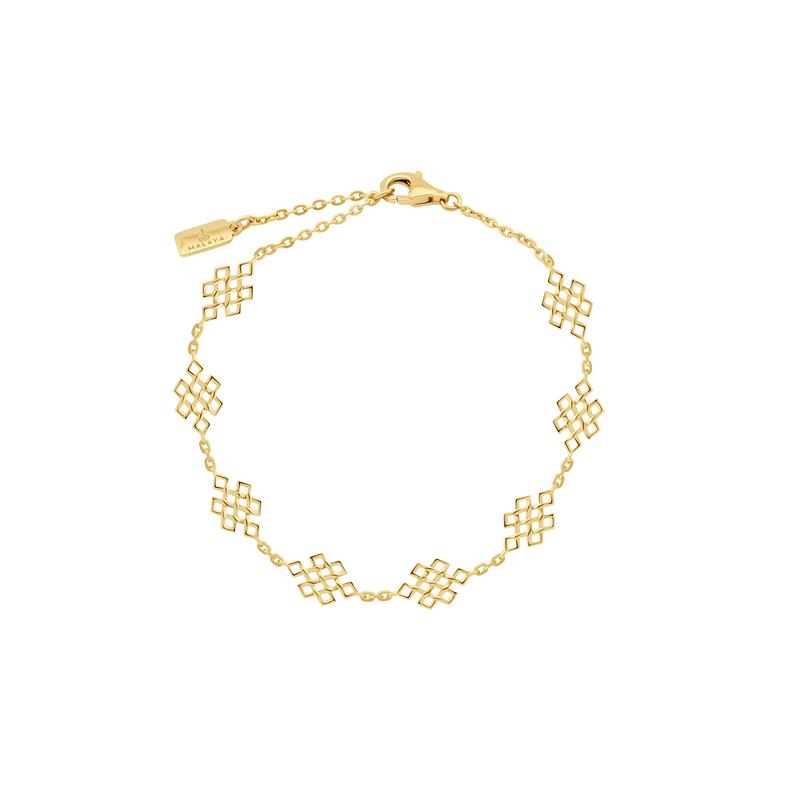Endless Knot New Bracelet, YG18, 19cm, 4.64g
