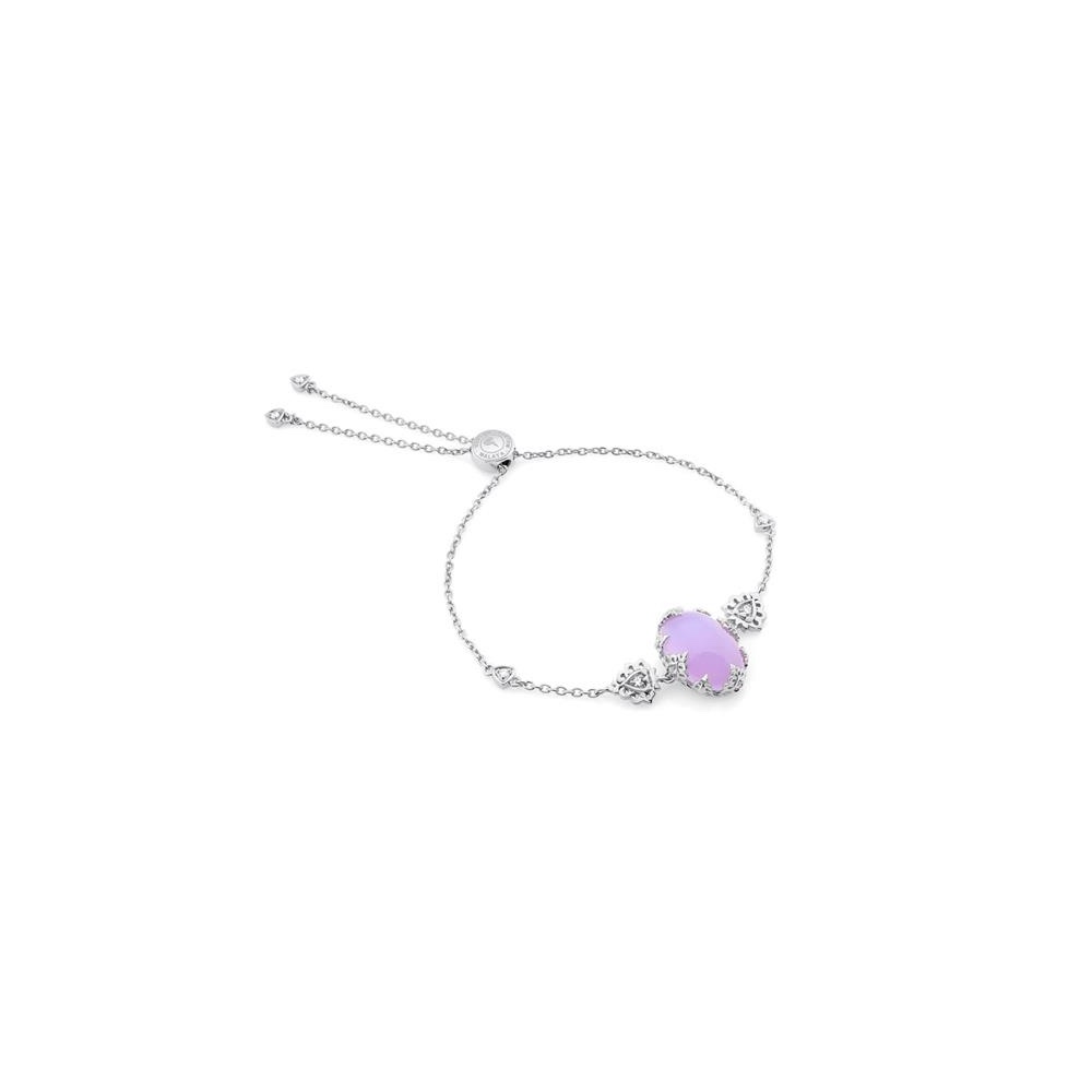 Purple Milk Quartz Cabochon Bracelet