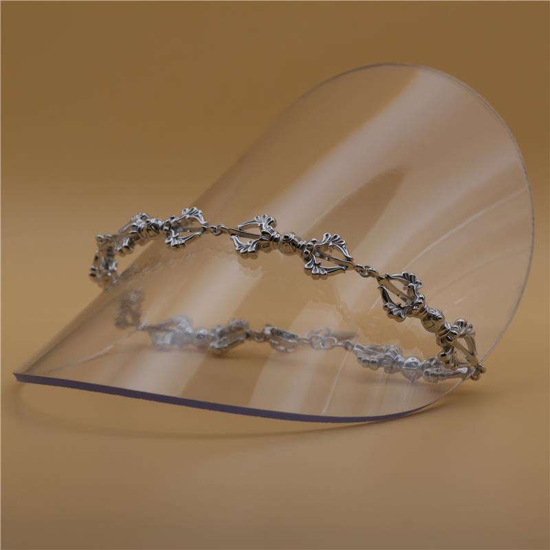 Continuous Vajras Chain Bracelet, Silver, 19cm (Female Size) — view 6
