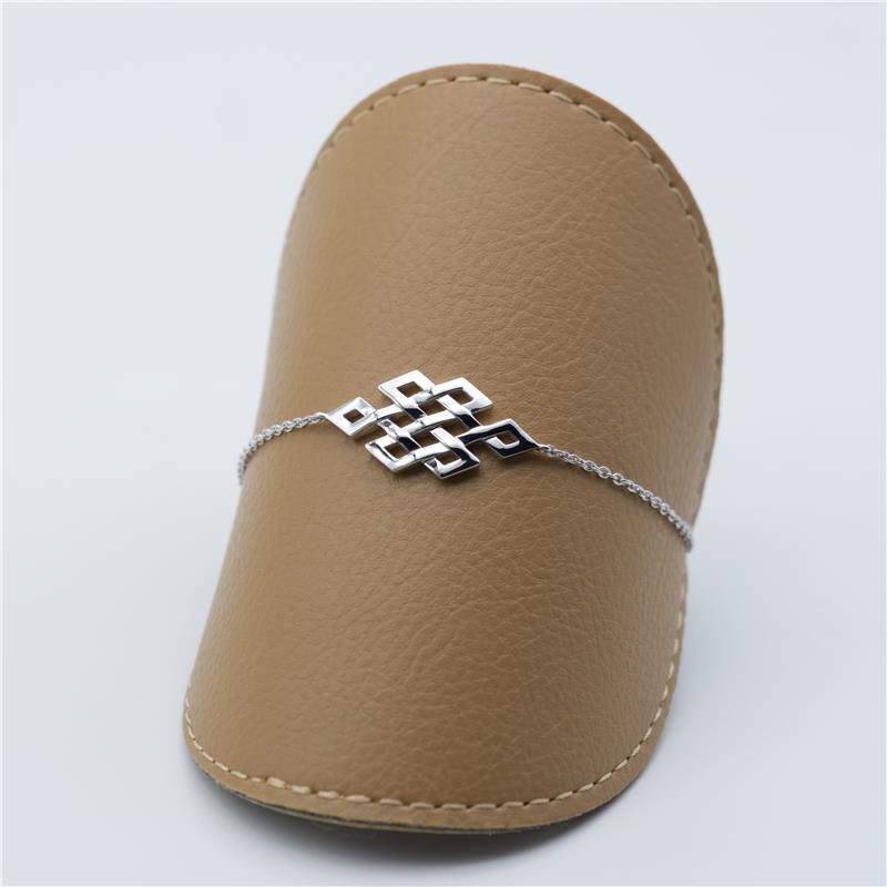 Endless Knot Chain Adjustable Bracelet, Silver 4.71g — view 6
