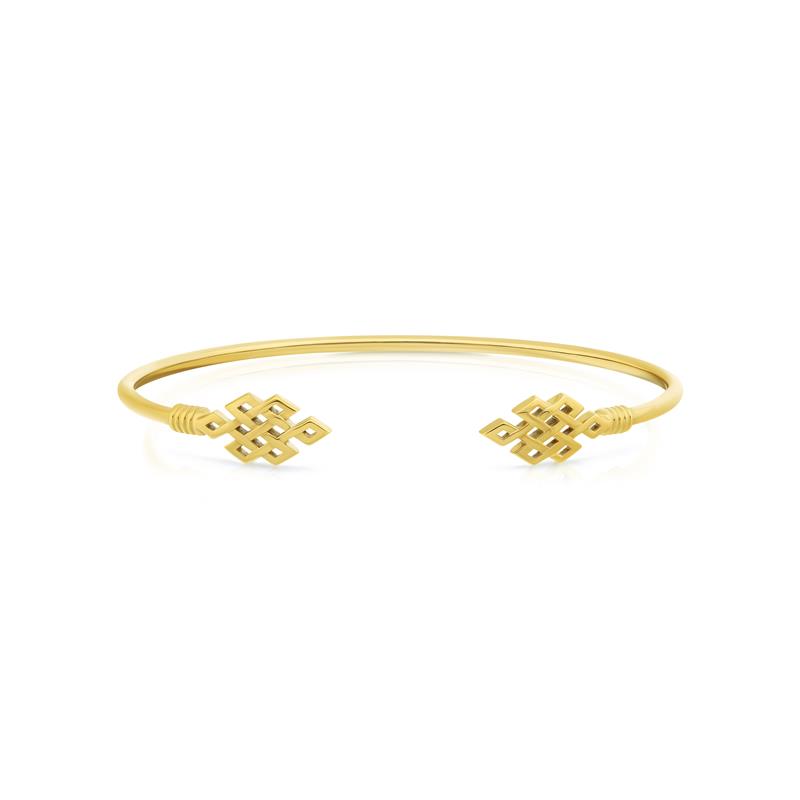 Infinity Edges Bangle, Solid 14k yellow gold 5.5g