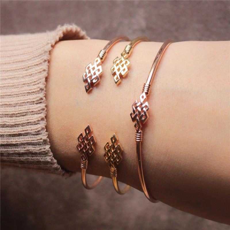 Infinity Edges Bangle, Solid 14k yellow gold 5.5g
