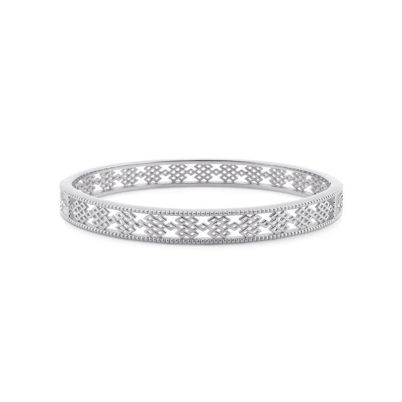 Endless Knot bangle, Silver, smaller 13.89g