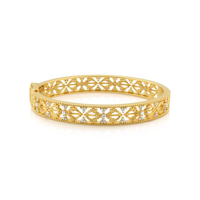 Vajra Bangle Gold Plated, CZ 19.14g (Size L, 23.69g: 33,000)