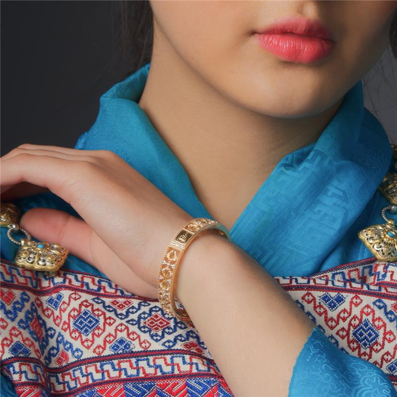 Vajra Bangle Gold Plated, CZ 19.14g (Size L, 23.69g: 33,000) — view 4