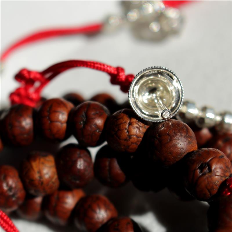 Vajra and Bell Mala Counters, Large, Silver, Rhodium — view 4