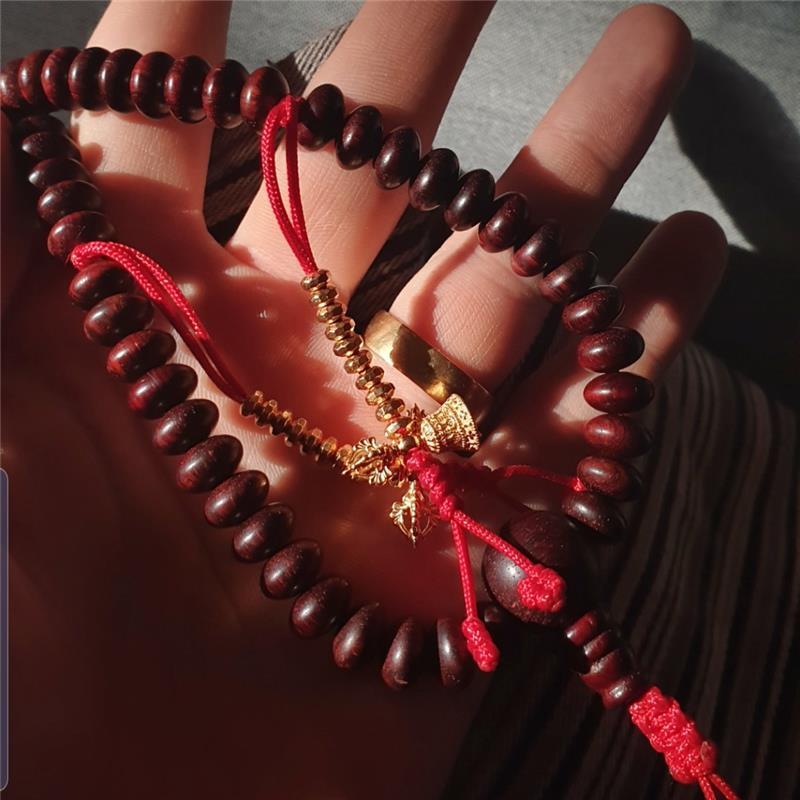 Vajra and Bell Mala Counters, Yellow 14k Gold, 8.87g — view 3
