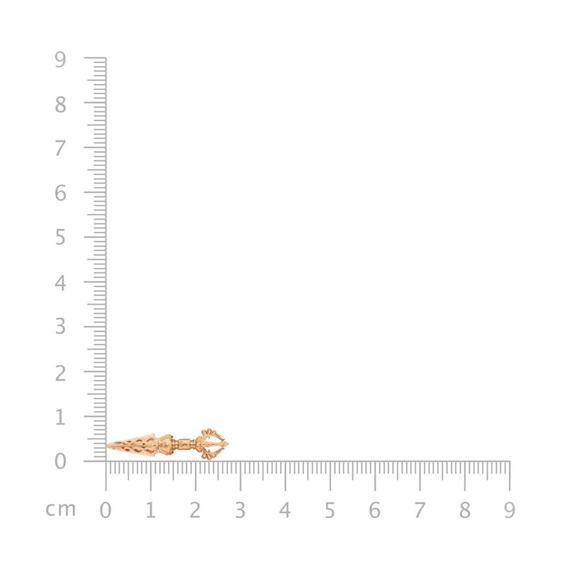 Phurba mala counter Rose Gold Plated, 3.81g