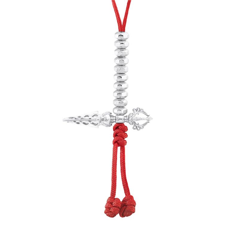 Phurba mala counter Silver, Rhodium, 3.81g