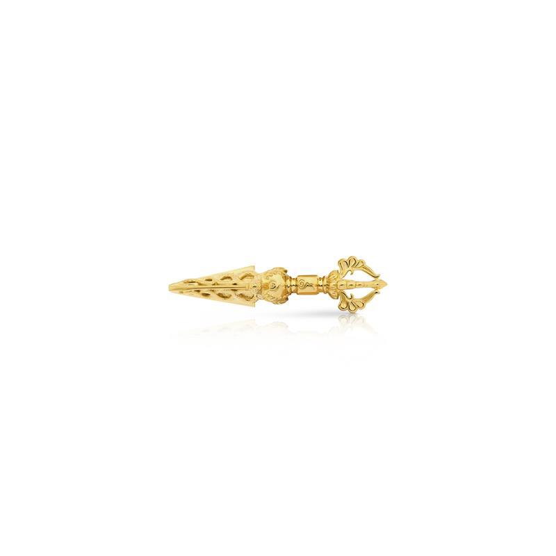 Mala Counter - Phurba, 14k Yellow Gold, 4.78g