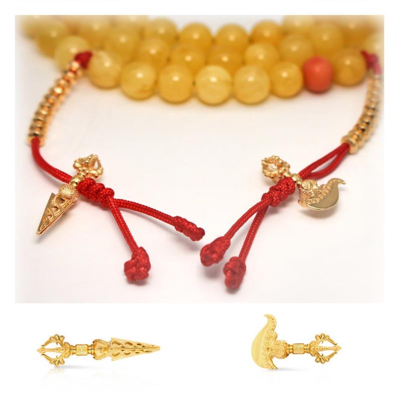 Mala Counter - Phurba, 14k Yellow Gold, 4.78g — view 4