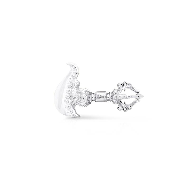 Drigug mala tally counter Silver, Rhodium, 3.82g