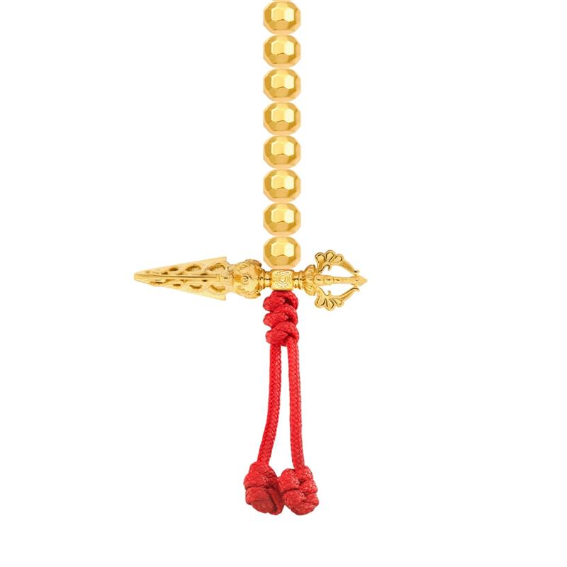 Mala Counter - Phurba, Large. Yellow Gold Plated 8.48g, (Vermeil Gold)