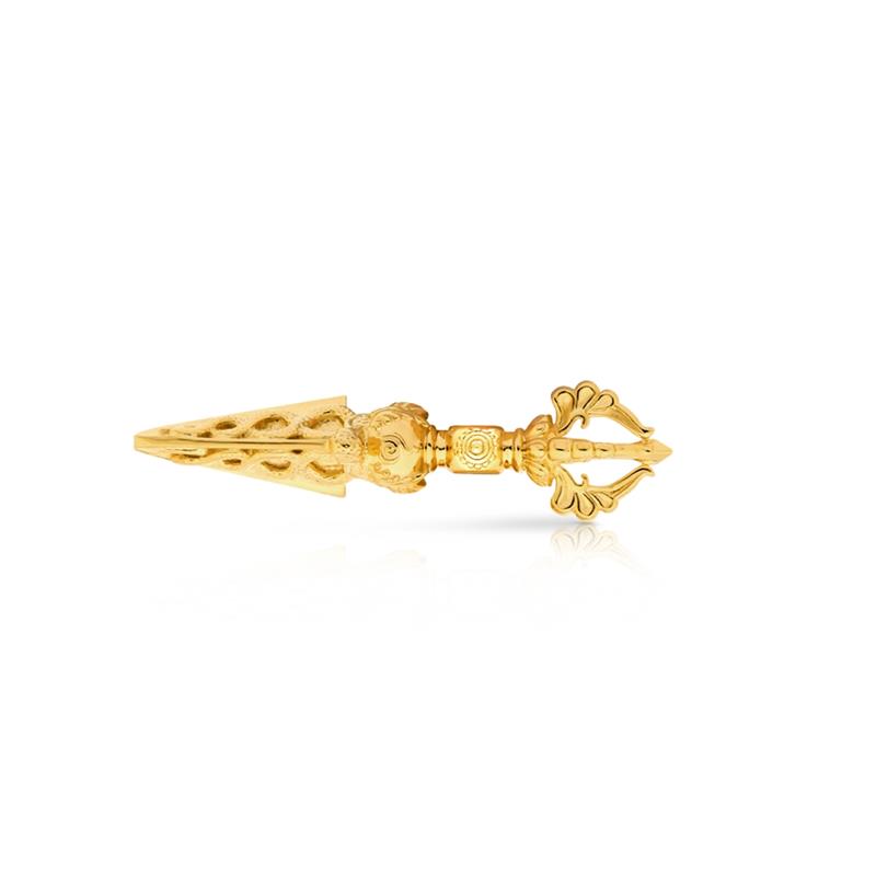 Mala Counter - Phurba, Large. Yellow Gold Plated 8.48g, (Vermeil Gold)