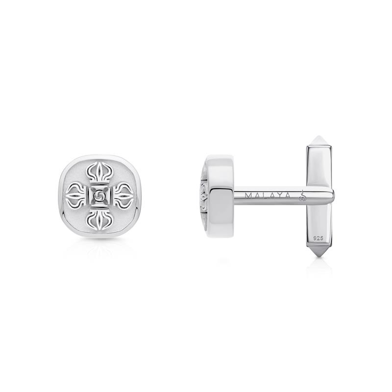 Double Dorje Cufflink, Silver 10.45g