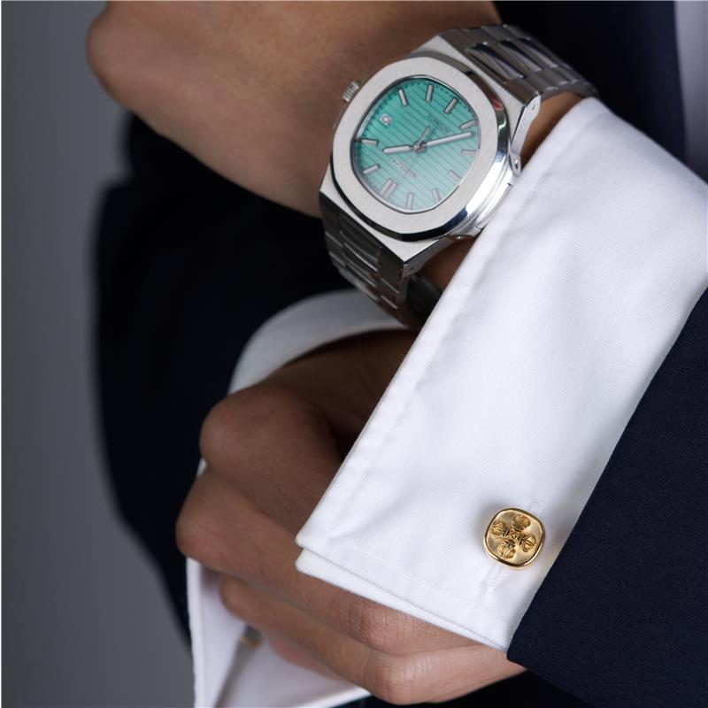 Double Dorje Cufflink, Yellow Gold Plated 10.51g — view 3