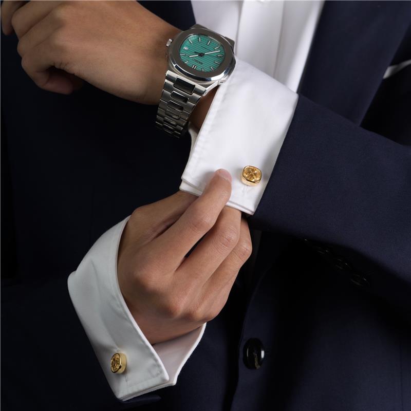 Double Dorje Cufflink, Yellow Gold Plated 10.51g — view 4