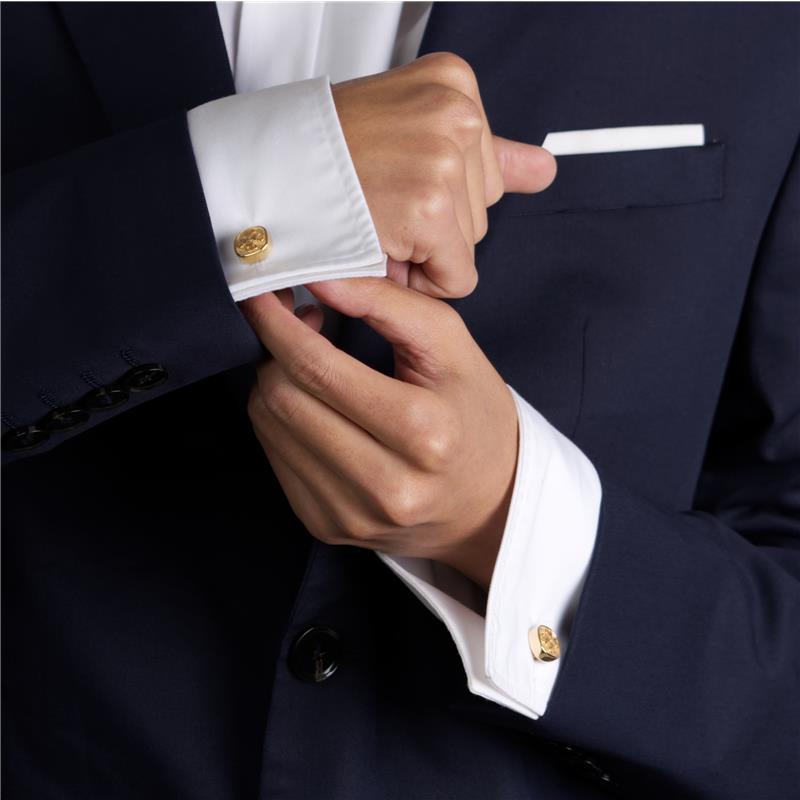 Double Dorje Cufflink, Yellow Gold Plated 10.51g — view 5
