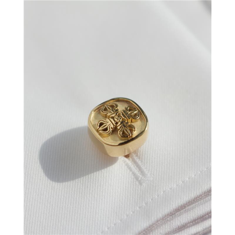 Double Dorje Cufflink, Yellow Gold Plated 10.51g — view 7