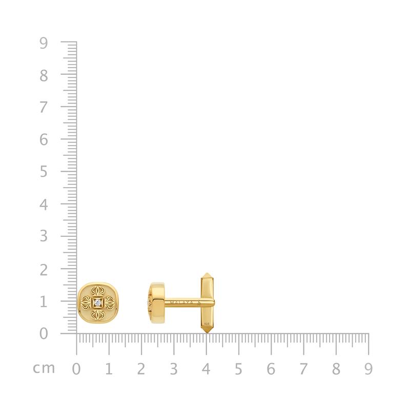 Double Dorje Cufflink, YGP, CZ 10.49g