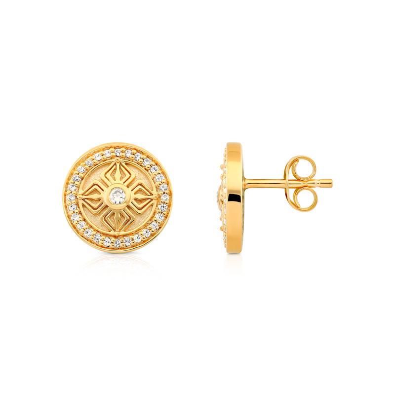 Double Dorje Stud Earrings