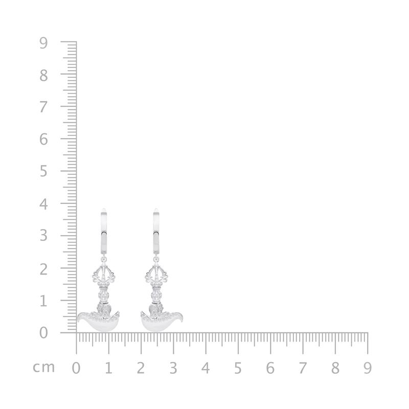 Drigug, Curved Knife Earrings, Silver