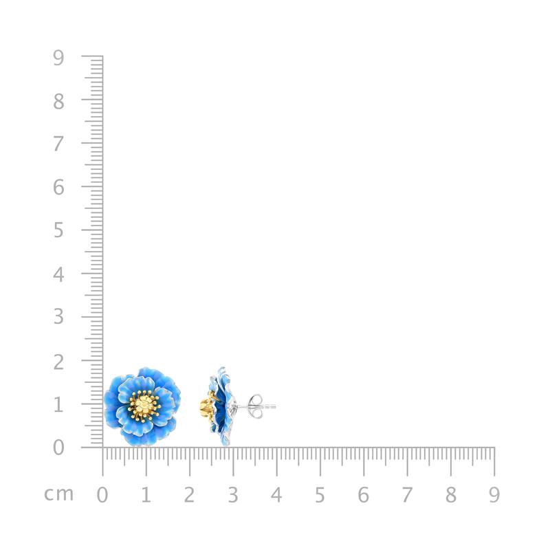 Blue Poppy Earrings