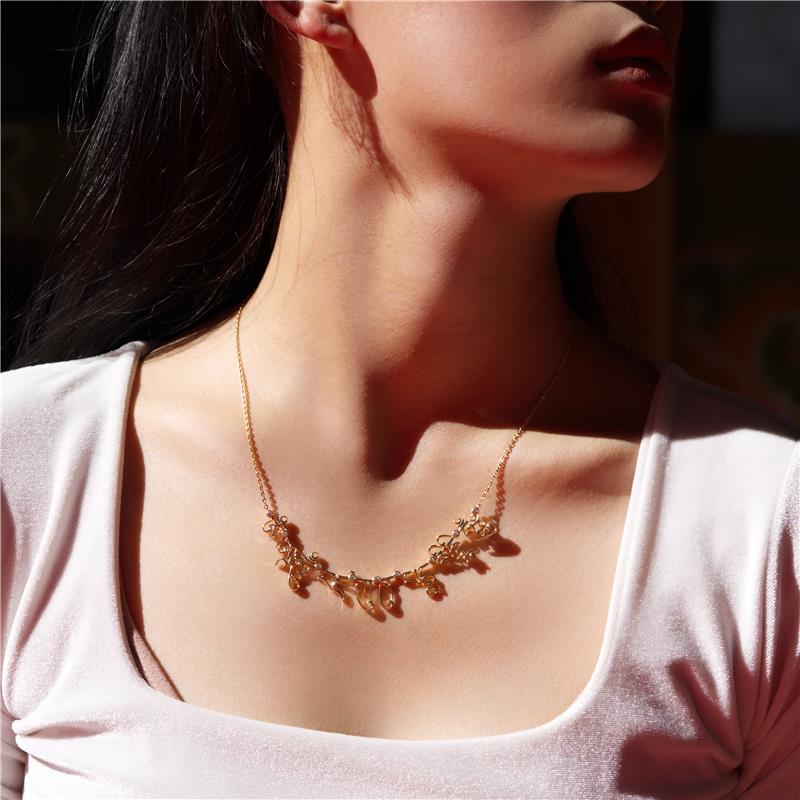 Vajra Guru Mantra New, Small, Yellow Gold Plated, CZ Diamonds